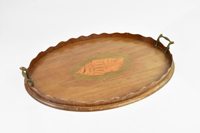Lot 337 - An Edwardian inlaid mahogany butlers tray,...