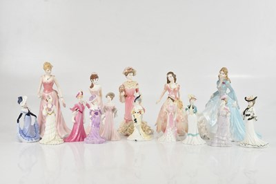 Lot 1625 - COALPORT; a collection of fourteen figures...