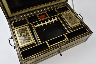 Lot 2165 - A Cantonese black and gold lacquered 19th...