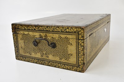 Lot 2165 - A Cantonese black and gold lacquered 19th...