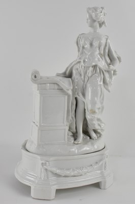 Lot 531 - MEISSEN; a 19th century white glazed porcelain...