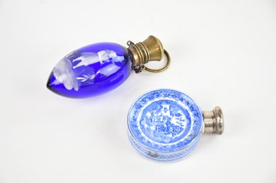 Lot 373 - A Victorian transfer printed blue and white...