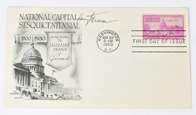 Lot 288 - HARRY TRUMAN; a first day cover dated Nov 22...