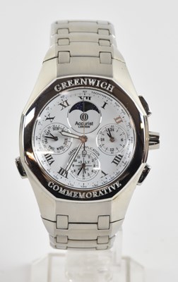 Lot 1430 - ACCURIST; a modern gentleman's stainless steel...