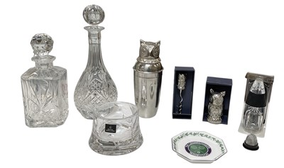 Lot 585 - A Thomas Webb crystal glass decanter, height...