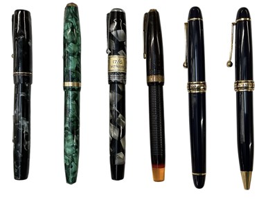 Lot 362 - A group of five fountain pens comprising a...