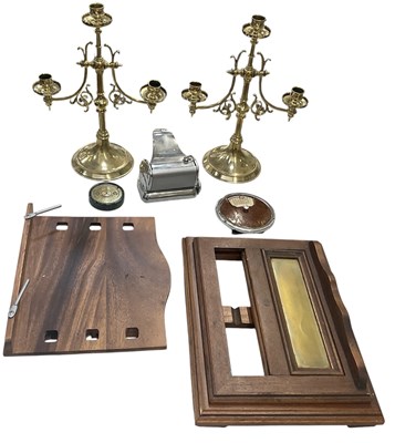 Lot 325 - A pair of early 20th century brass three...