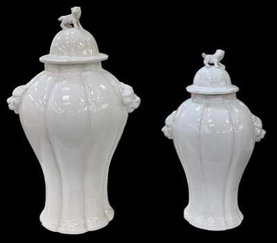 Lot 525 - EICHHOLTZ; a large German white glazed...