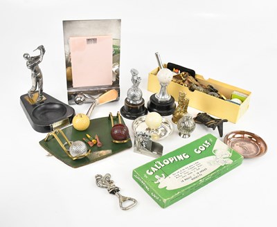 Lot 388 - A collection of golf related collectors' items...