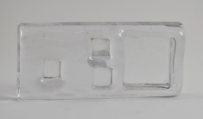 Lot GEOFFREY BAXTER FOR WHITEFRIARS; a clear glass...