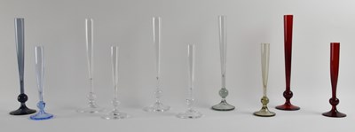 Lot WHITEFRIARS; ten mid-century tall narrow vases...