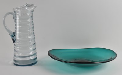 Lot WHITEFRIARS; a large mid-century teal coloured...