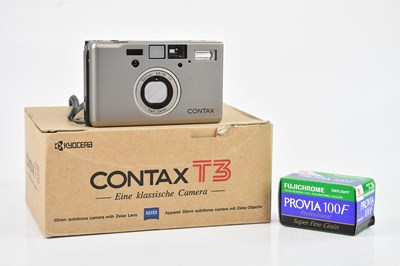 Lot 1802 - CONTAX: T3 35mm compact camera (serial No...
