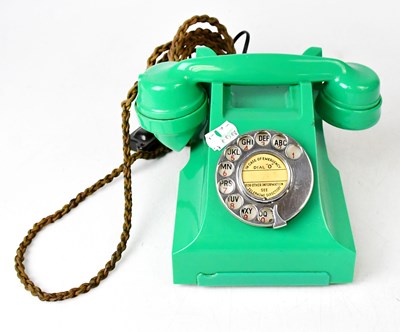 Lot 273 - A GPO 300 series telephone in green, marked...