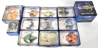 Lot 734 - Twelve Star Trek model spaceships, by CBS...