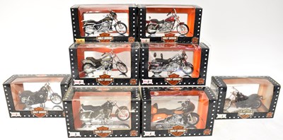 Lot 474 - MAISTO; twenty-two boxed Harley-Davidson...