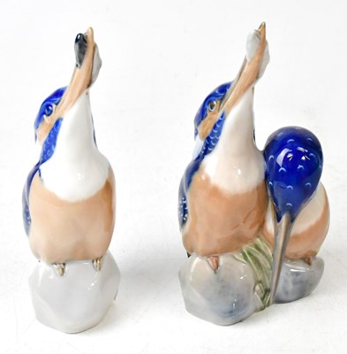 Lot 87 - ROYAL COPENHAGEN; two figures of kingfishers,...