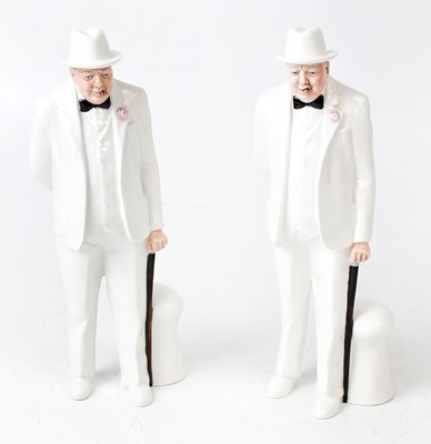 Lot 98 - ROYAL DOULTON; two figures of Sir Winston...
