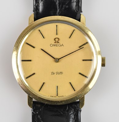 Lot 503 - OMEGA; a gentleman's 9ct gold cased De Ville...