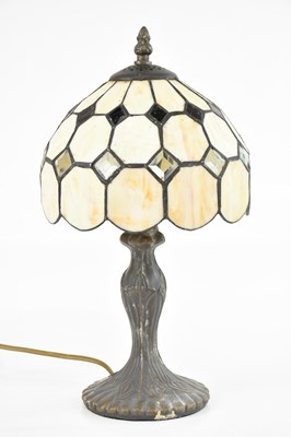 Lot 632 - A Tiffany style lamp, height 37cm.