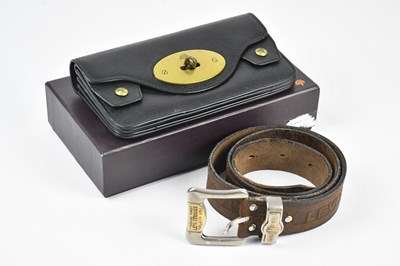 Lot 139 - MULBERRY; a black printed grain leather...