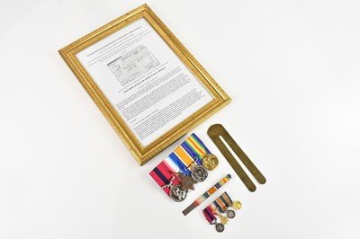 Lot 1239 - A reproduction WWI medal group comprising the...