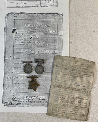 Lot 226 - A group of three Victorian medals comprising...