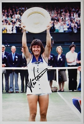 Lot 583 - MARTINA NAVRATILOVA; six signed colour...