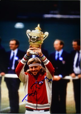 Lot 587 - BJÖRN BORG; six signed photographs (6).