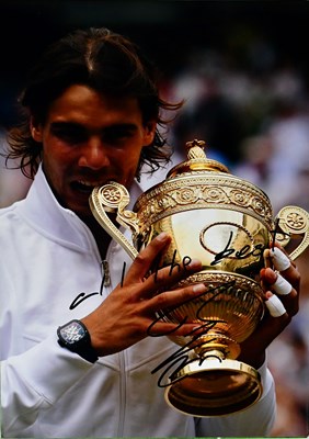 Lot 573 - TENNIS: five signed colour photographs,...