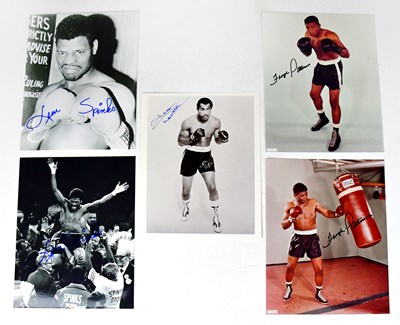 Lot 559 - BOXING; two signed colour photographs of Floyd...