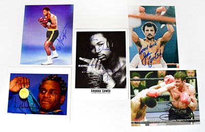 Lot 557 - BOXING; four signed colour photographs,...