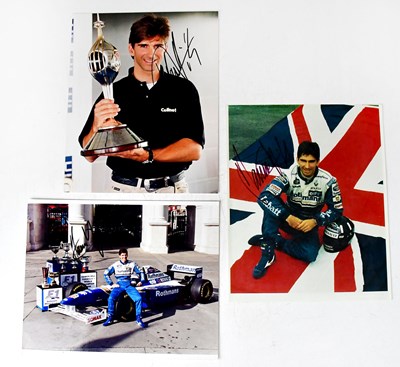 Lot 591 - DAMON HILL; three signed colour photographs (3).