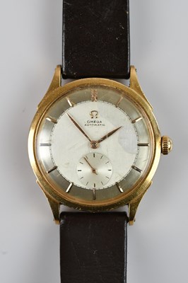 Lot 479 - OMEGA; a gentleman's 18ct gold cased automatic...
