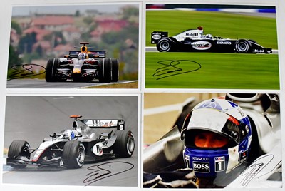 Lot 595 - DAVID COULTHARD; four signed colour...