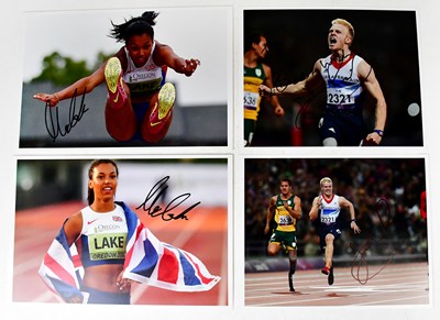 Lot 632 - ATHLETICS; two signed colour photographs of...
