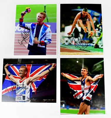 Lot 631 - ATHLETICS; two signed colour photographs of...