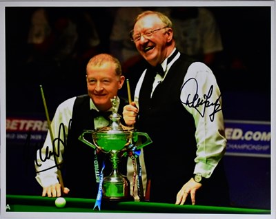 Lot 611 - SNOOKER; five signed colour photographs,...