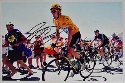 Lot 627 - BRADLEY WIGGINS; four signed colour...