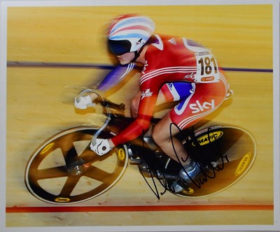 Lot 620 - VICTORIA PENDLETON; five signed colour...