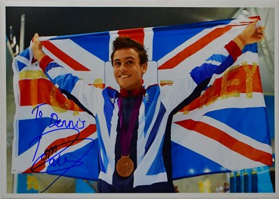 Lot 606 - TOM DALY; two signed colour photographs (2).