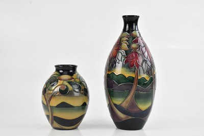 Lot 1579 - SIAN LEEPER FOR MOORCROFT; an ovoid vase in...