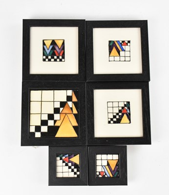 Lot 1580 - MOORCROFT; six contemporary rectangular wall...