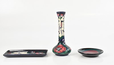 Lot 1601 - RACHEL BISHOP FOR MOORCROFT; a squat vase with...