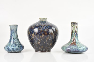 Lot 1592 - COBRIDGE; three large vases, each decorated...