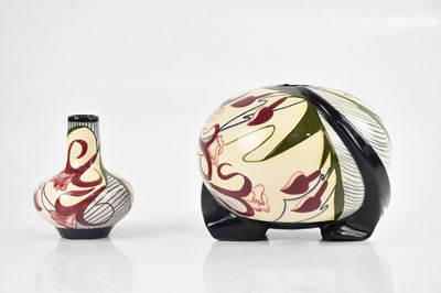 Lot 1605 - COBRIDGE STONEWARE; an unusual bulbous form...