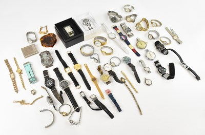 Lot 580 - A collection of fashion watches including...