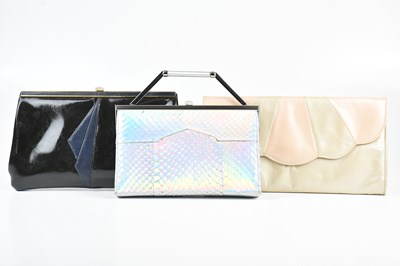 Lot 380 - GINA, LONDON; an unusual silver leather...