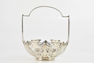 Lot 267 - A pierced hallmarked silver basket, Sheffield...