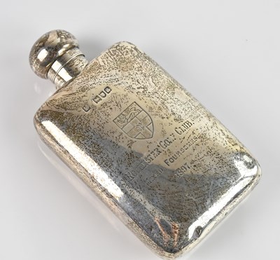 Lot 268 - A Victorian hallmarked silver hip flask, with...